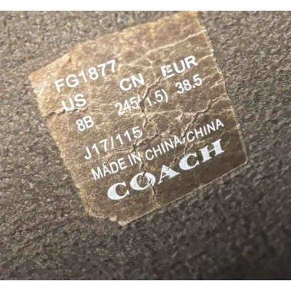 Coach Signature C Women’s Rubber Rain Boots Dark Olive Black Size 8 - Picture 12 of 12